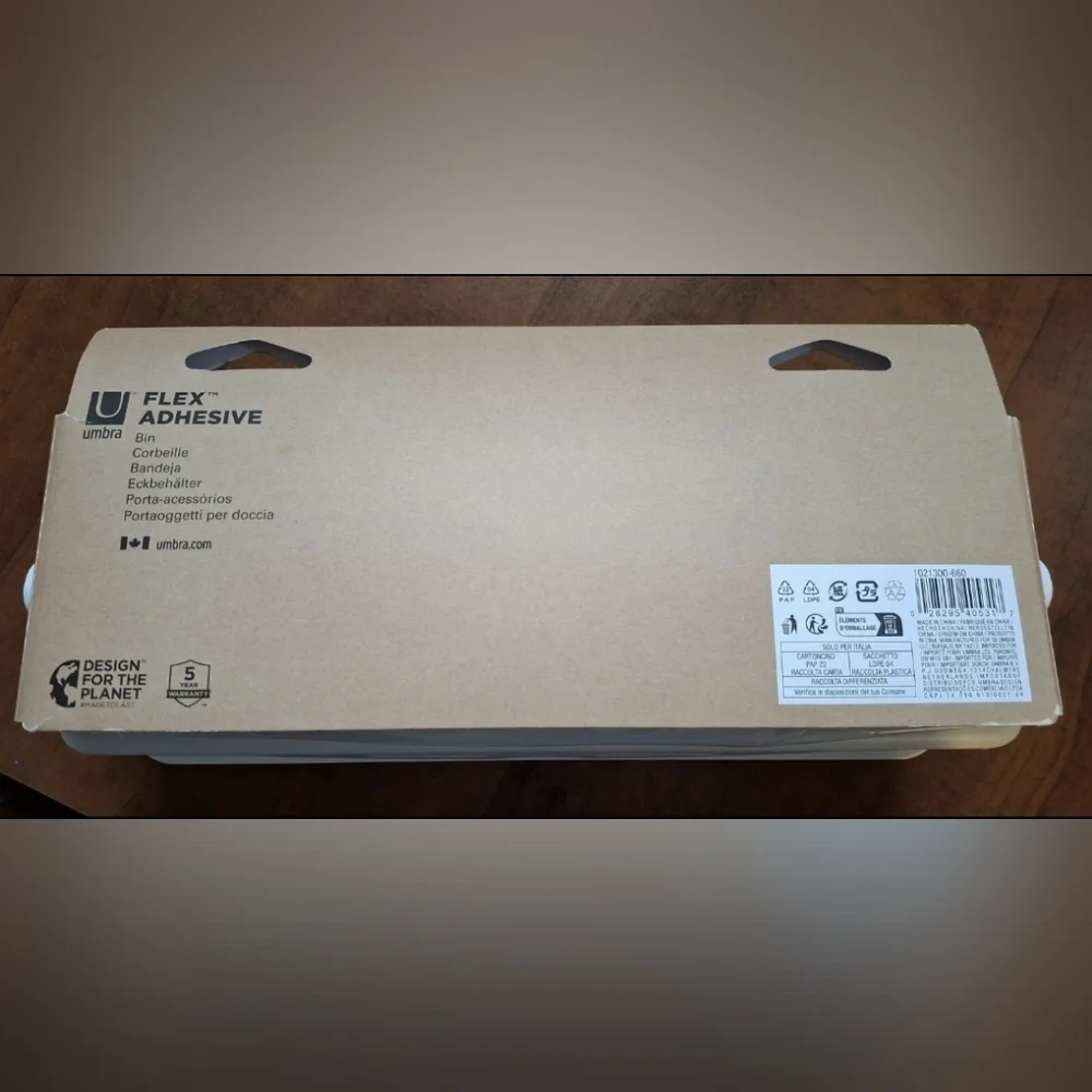 Umbra Flex Adhesive Bin Shelf White